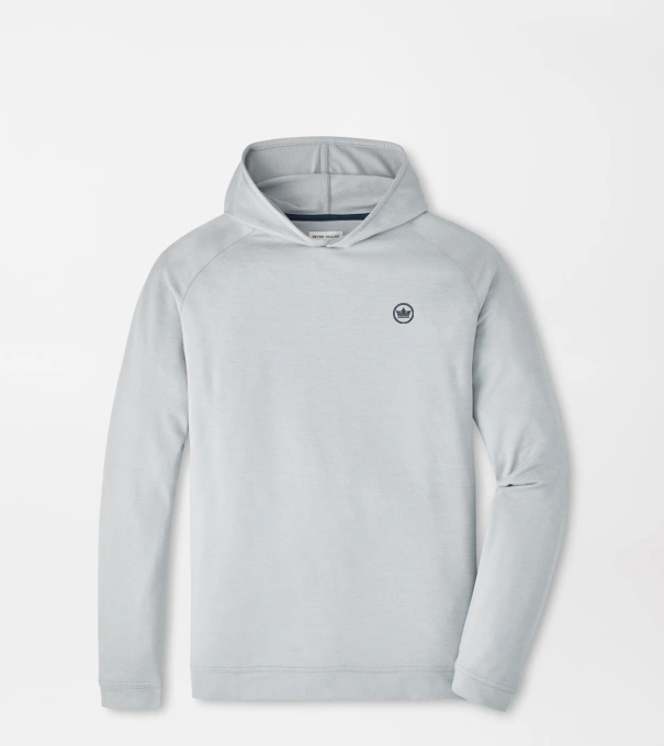 Crown Seal Logo Pine Performance Hoodie in Gale Grey