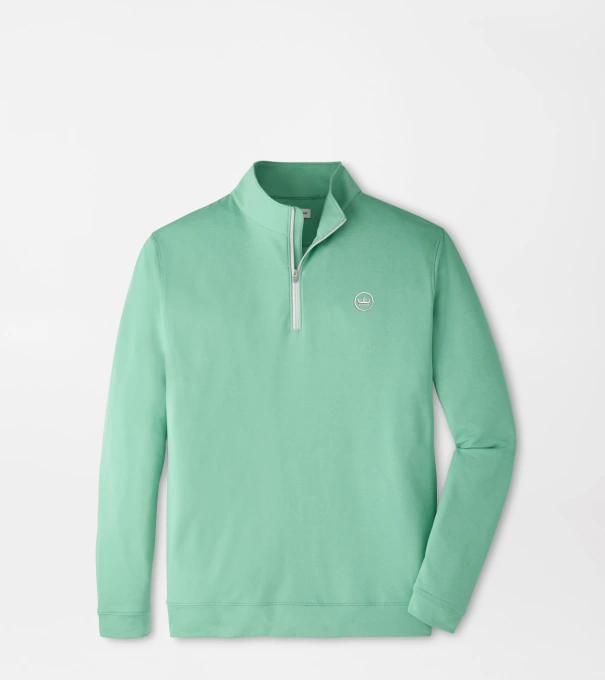 Crown Seal Logo Perth Melange Performance Quarter-Zip in FRESH MINT