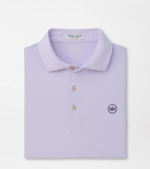 Crown Seal Logo Jubilee Performance Jersey Polo in GARDEN VIOLET