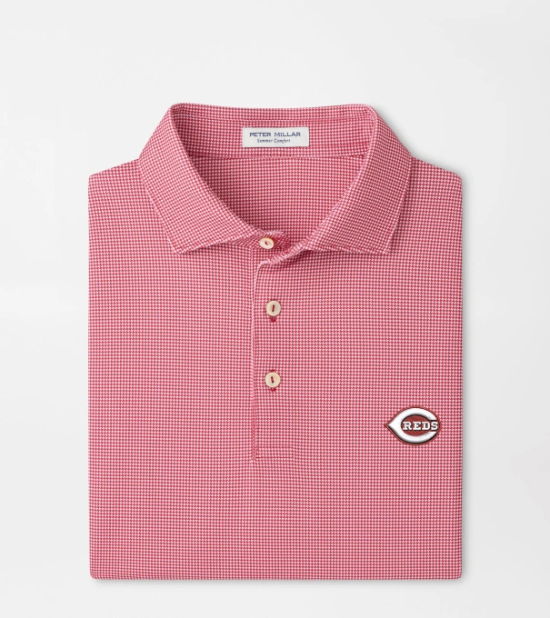 Cincinnati Reds Border Performance Jersey Polo in Red3
