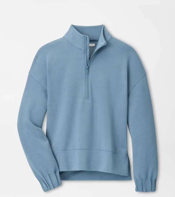 Flora Knit Half-Zip Pullover in RAINWATER