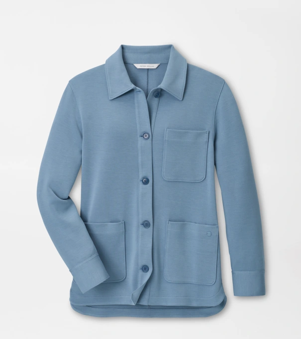 Flora Knit Chore Coat in RAINWATER