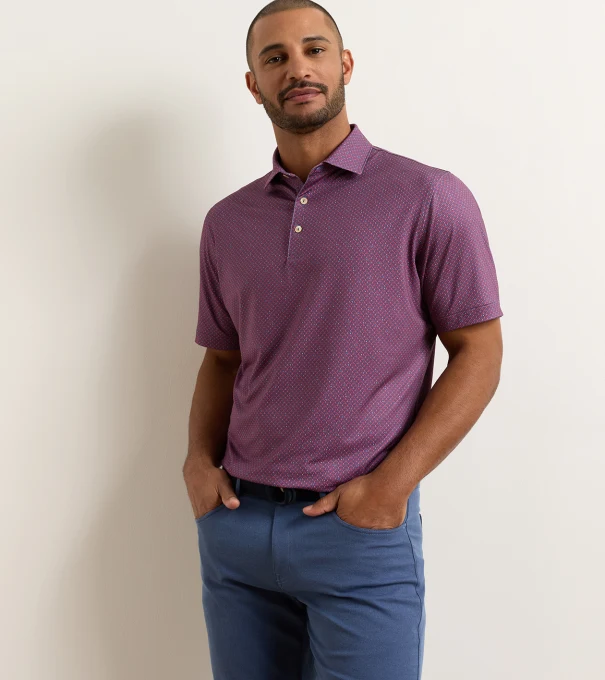 Lobster Boil Performance Jersey Polo in BALI BLUE