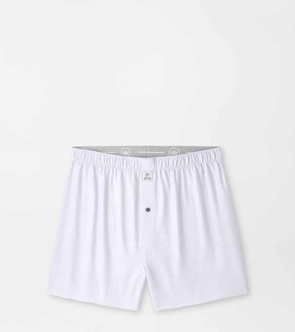 Phoenix Performance Boxer Short in White/Cottage Blue