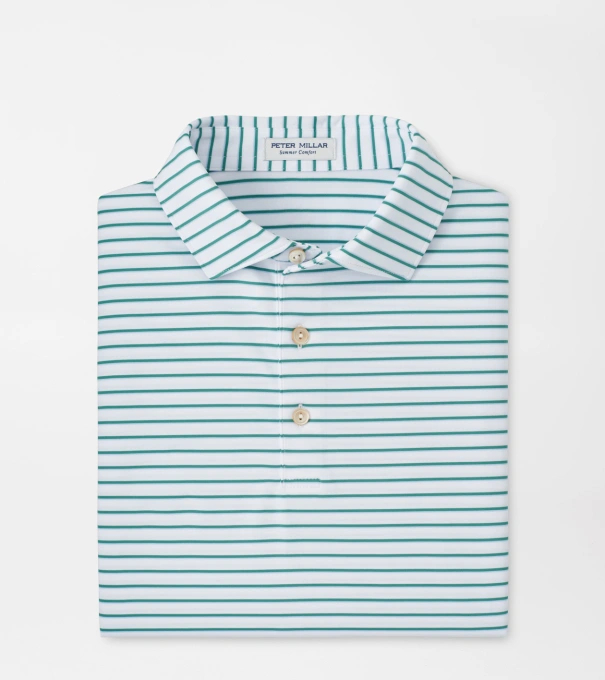Dunnes Performance Jersey Polo in White / Snow Pea
