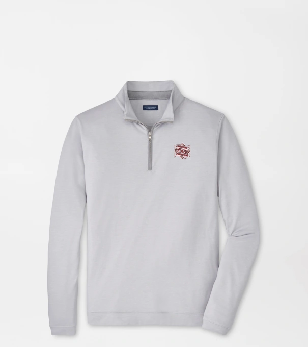 Oklahoma College World Series Albatross Cotton-Blend Piqu&eacute; Quarter-Zip in Gale Grey