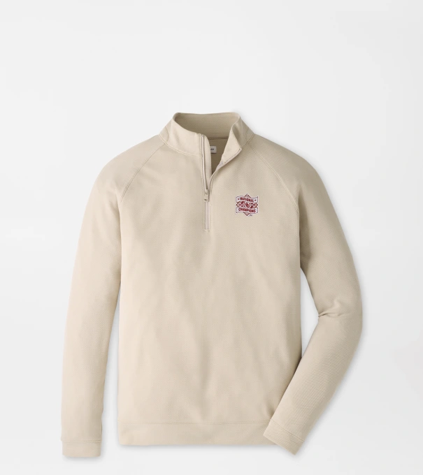Oklahoma College World Series Cradle Piqu&eacute; Performance Quarter-Zip in Khaki