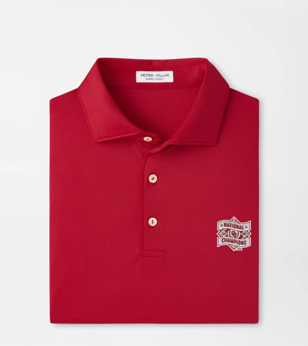 Oklahoma College World Series Hugo Performance Jersey Polo in Crimson1