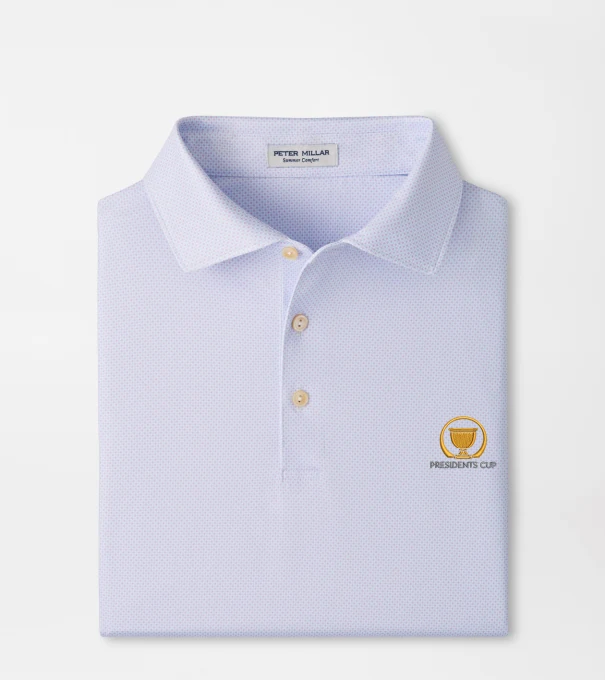 16th President's Cup Phoenix Performance Jersey Polo in WHITE / GARDEN VIOLET