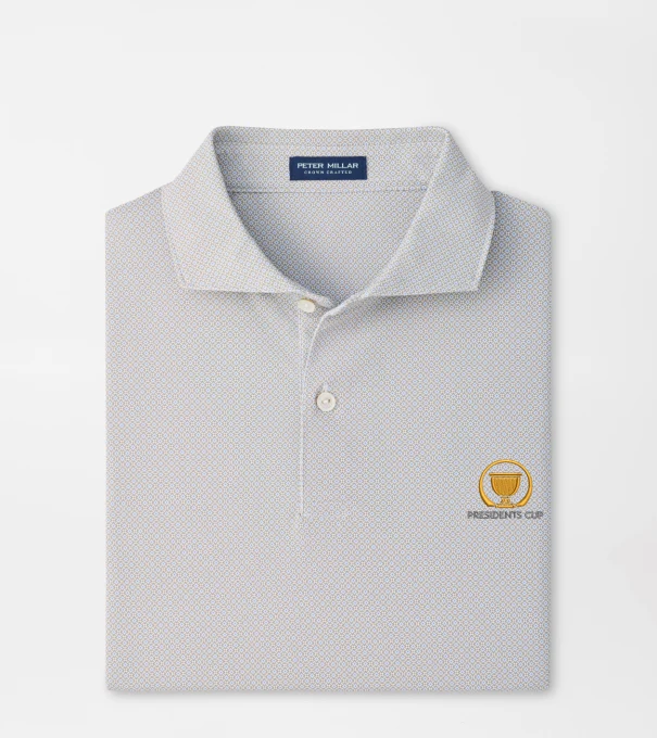 16th President's Cup Caldara Performance Jersey Polo in White