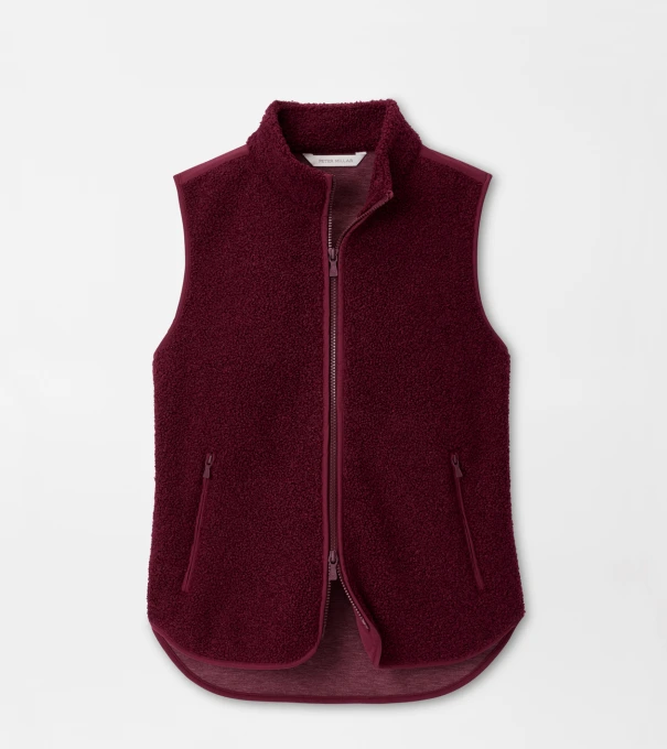 Tilly Bonded Sherpa Vest in OX BLOOD