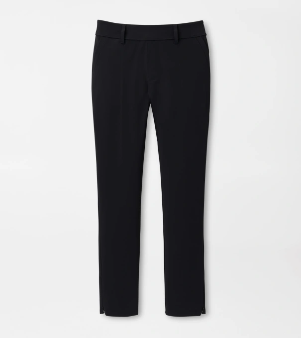 Bingham High Stretch Bonded Ankle Trouser in Black