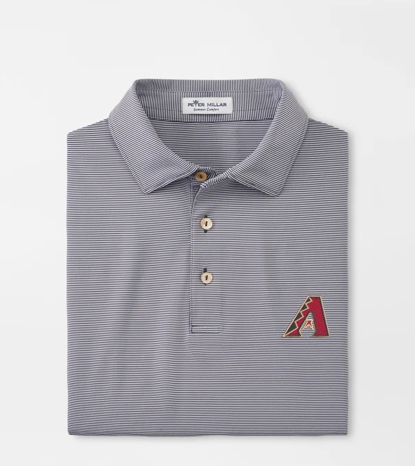 Arizona Diamondbacks Jubilee Stripe Performance Polo in Iron