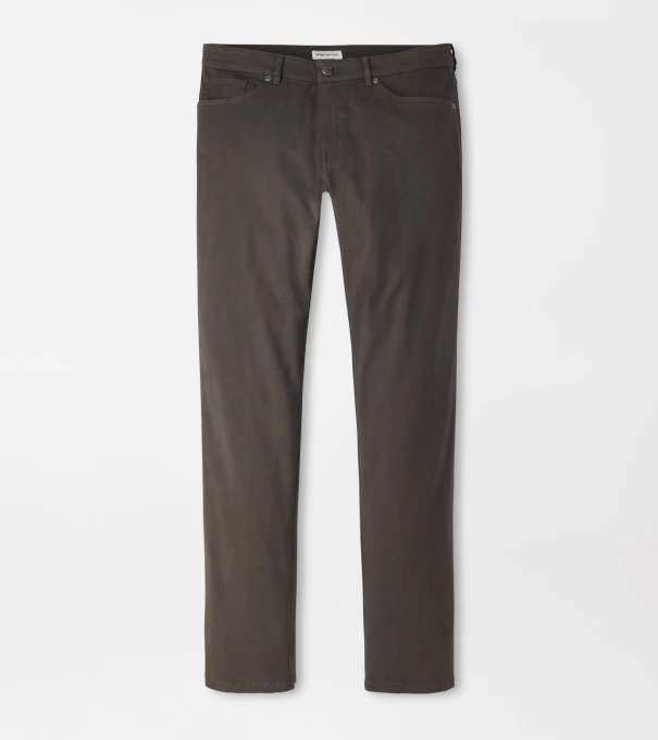 Signature Sateen Five-Pocket Pant in Charcoal