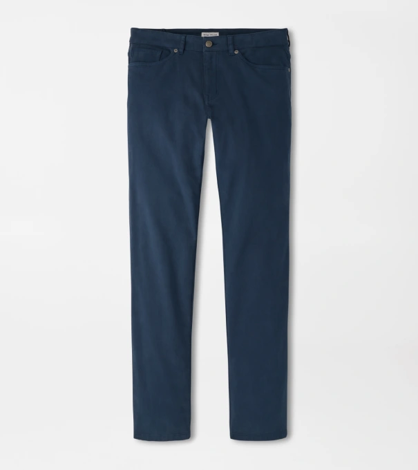 Crown Cotton Canvas Five-Pocket Trouser in ATLANTIC NAVY