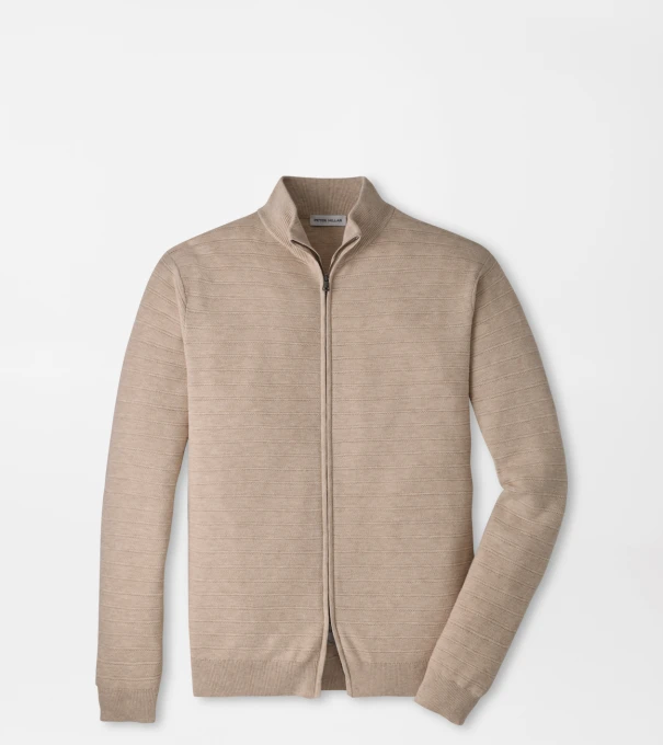Pacific Full Zip Sweater in Stone