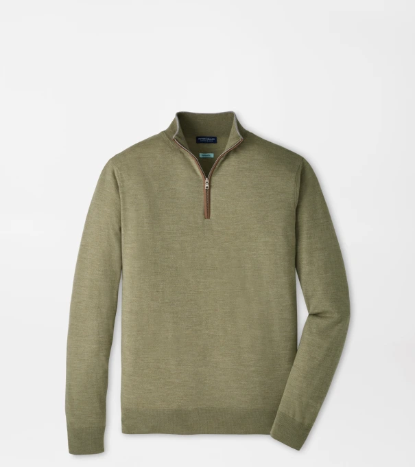 Excursionist Flex Quarter-Zip Sweater in BAYLEAF