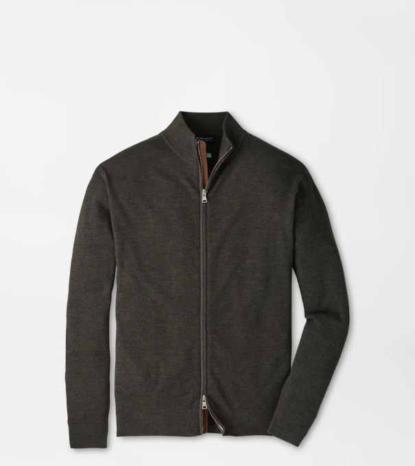 Excursionist Flex Full Zip Sweater in Dark Olive