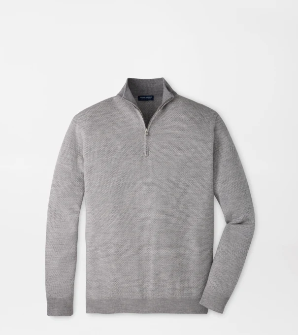 Ashland Quarter-Zip Sweater in Gale Grey