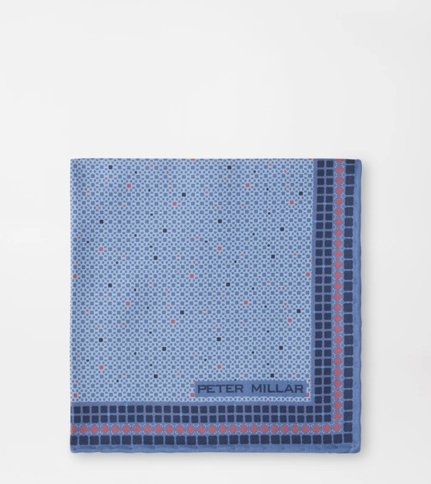 Campania Pocket Square in BLUE PEARL