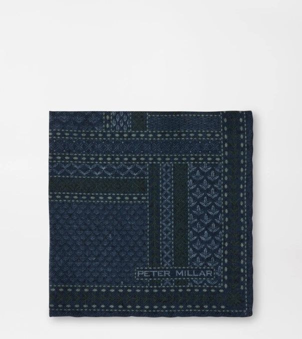 Endives Pocket Square in Navy