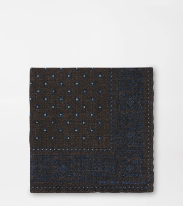 Wildwood Pocket Square in ASH BROWN