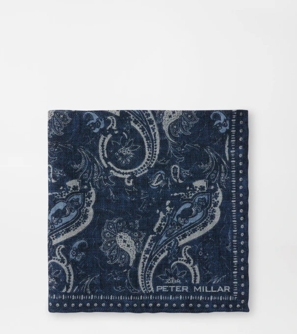 Mancini Pocket Square in BLUE PEARL