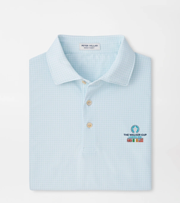 51st Walker Cup Mosaic Performance Mesh Polo in PALE BLUE