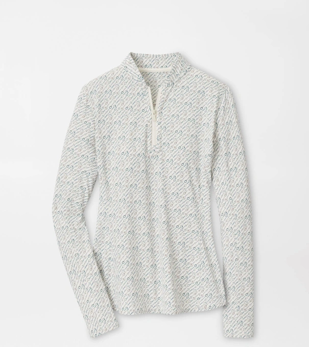 Social Club Lightweight Long-Sleeve Zip Sun Shirt in Ivory