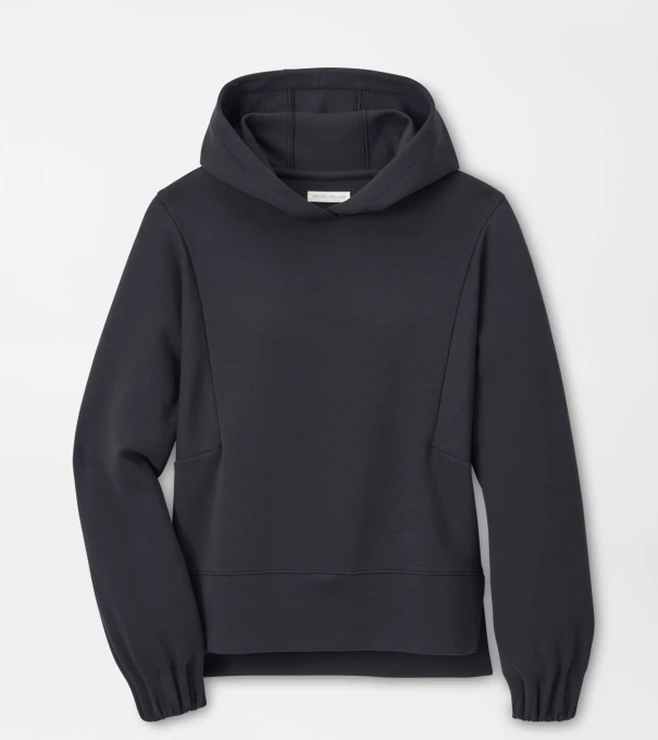Flora Knit Hoodie in Black