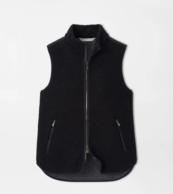 Tilly Bonded Sherpa Gilet in Black