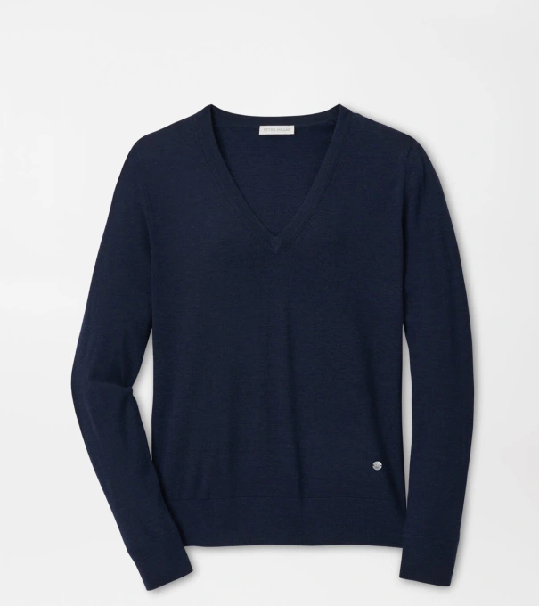 Excursionist Flex V-Neck Jumper in Navy