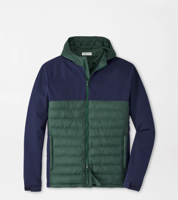 Apex Hybrid Hoodie in NORDIC PINE/NAVY
