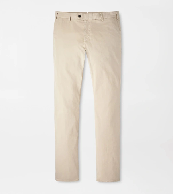 Carlyle Flat Front Chino Trouser in Khaki