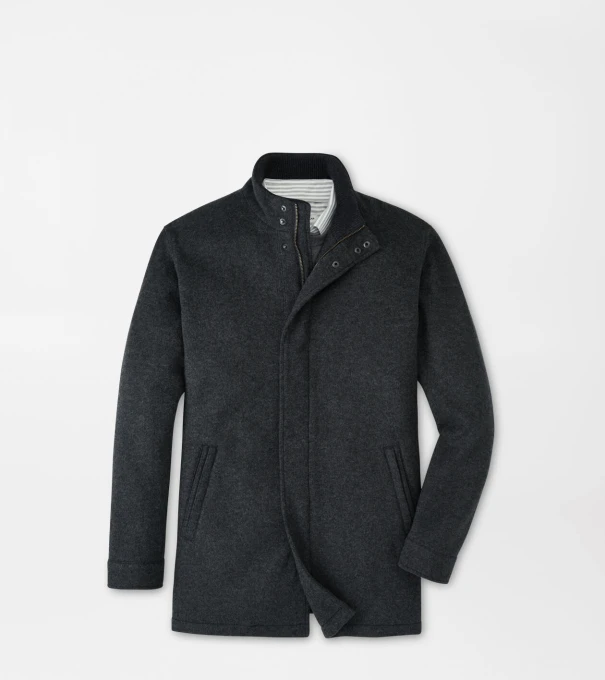 Crown Flex Merino City Coat in Iron