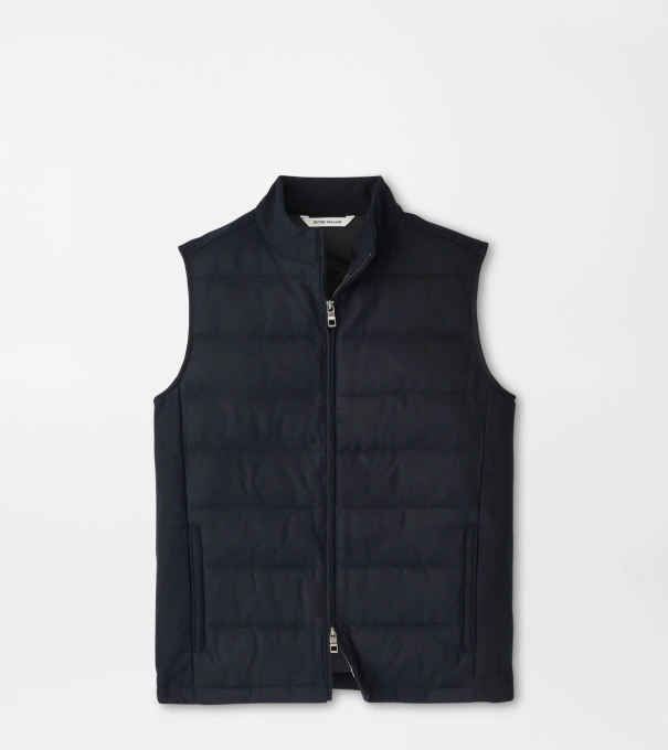 Davos Flannel Gilet in Black