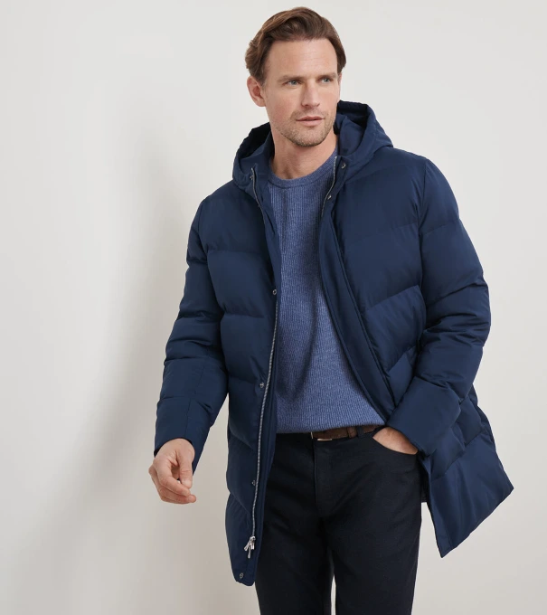 Cortina Quilted Parka in Navy