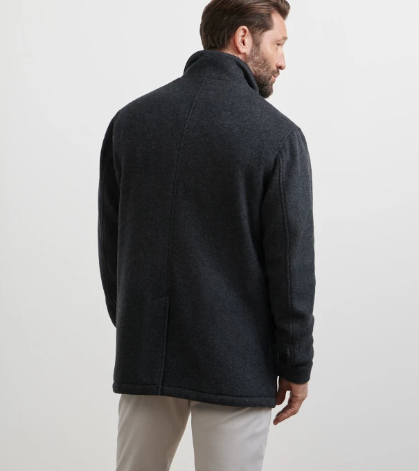 Crown Flex Merino City Coat in Iron