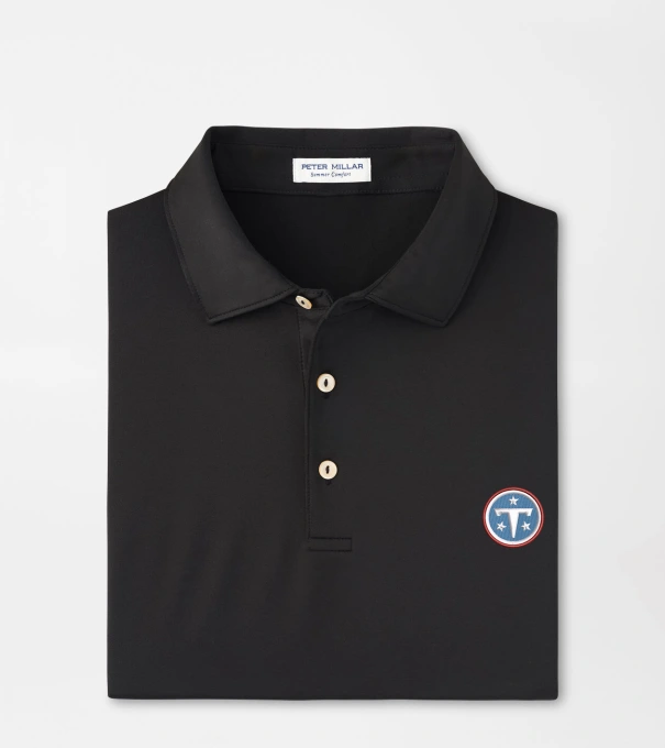 Tennessee Titans Solid Performance Jersey Polo in Black