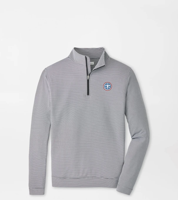 Tennessee Titans Perth Sugar Stripe Performance Quarter-Zip in Black/White