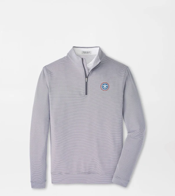 Tennessee Titans Perth Sugar Stripe Performance Quarter-Zip in Iron/White