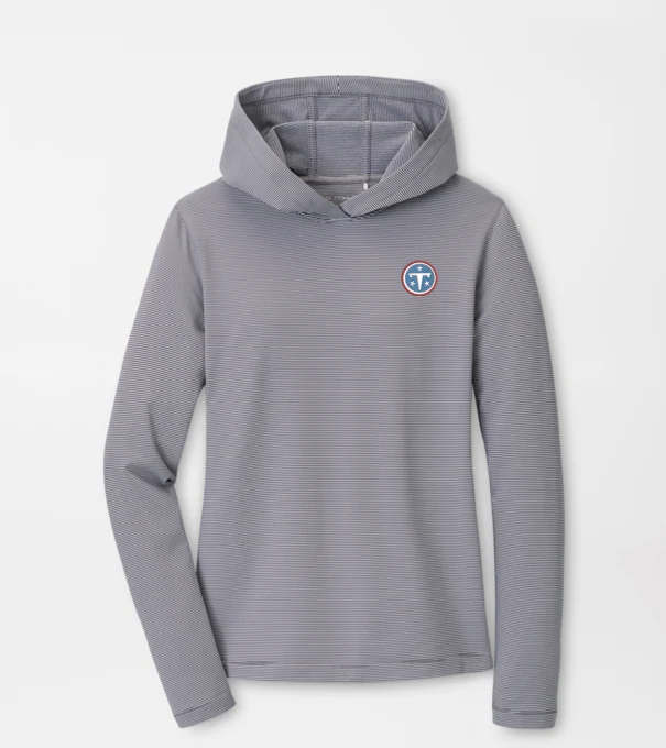 Tennessee Titans Women's Pine Sugar Stripe Performance Hoodie in Iron