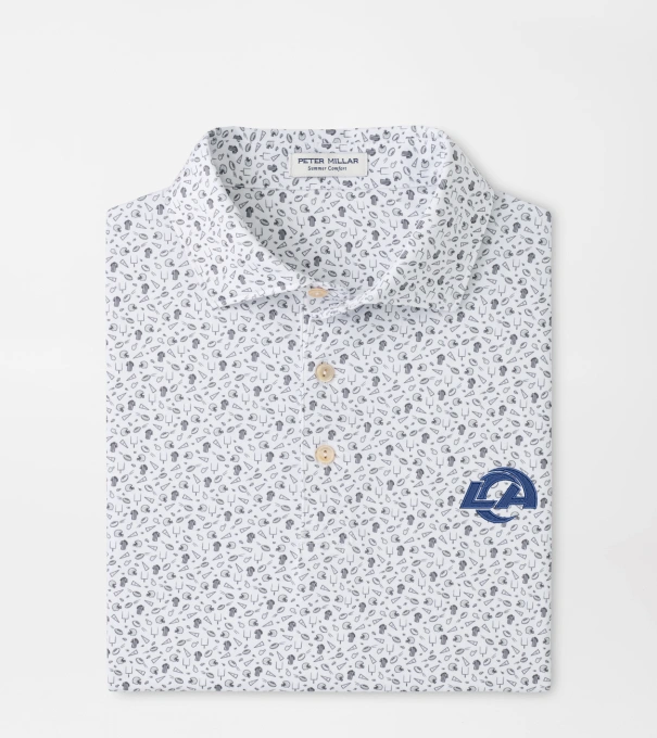 Los Angeles Rams Kick Off Performance Jersey Polo in Gale Grey