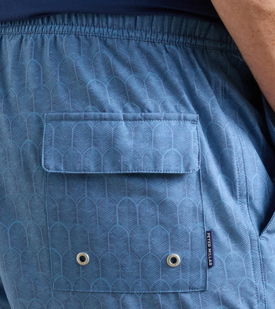 Island Palms Swim Trunk in BLUE PEARL - Alternate Image 3