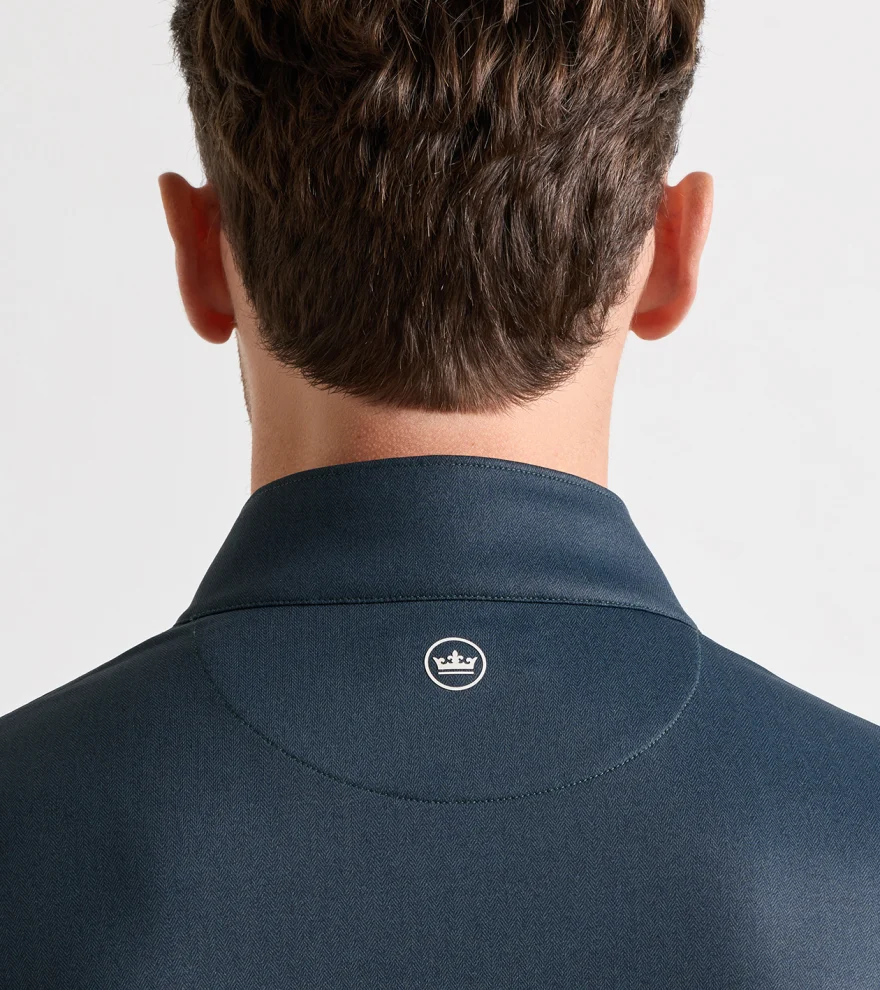 Perth Herringbone Performance Quarter-Zip in PINE BROOK - Alternate Image 3