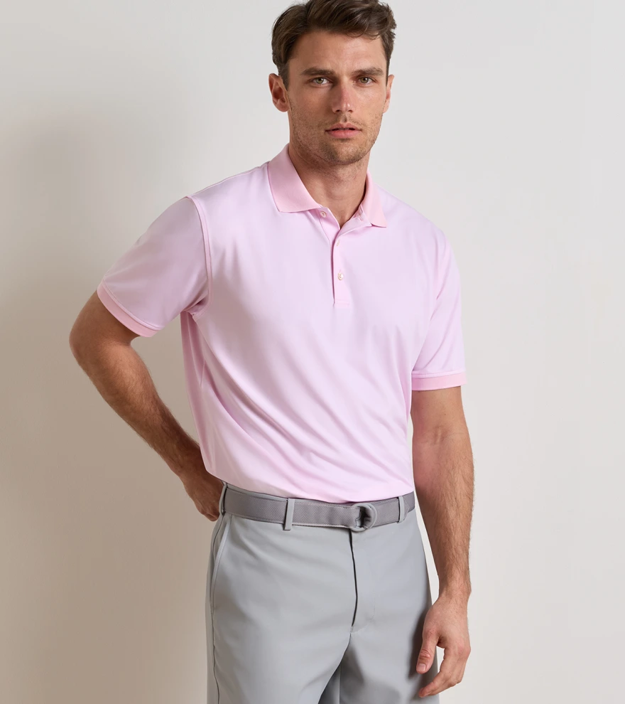Holden Performance Jersey Polo in Palmer Pink - Alternate Image 1