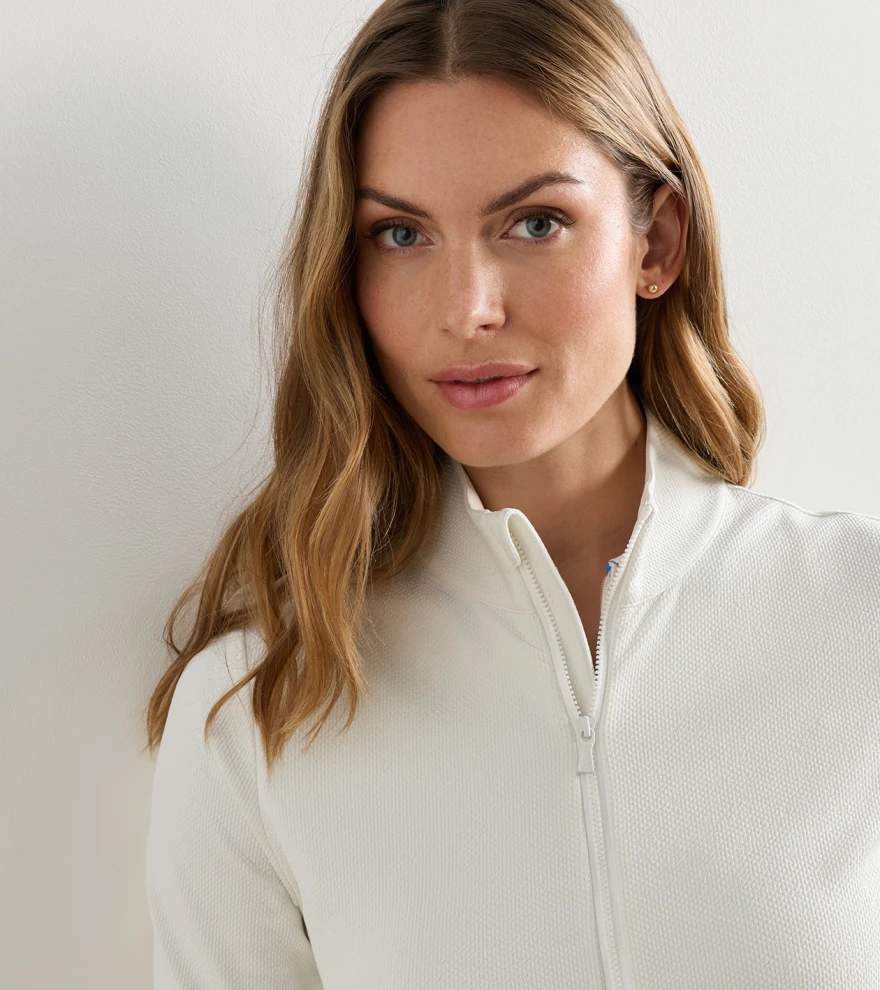 Lumi-Knit Lite Performance Full Zip in SOFT WHITE - Alternate Image 4