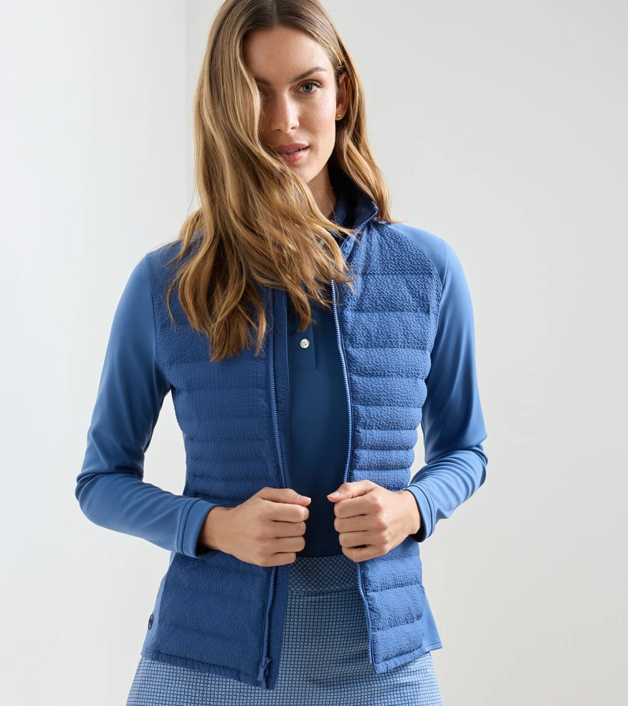 Merge Seersucker Hybrid Jacket in Windsor Blue - Alternate Image 4