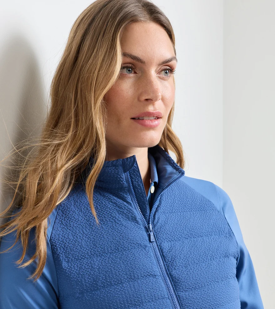 Merge Seersucker Hybrid Jacket in Windsor Blue - Alternate Image 5