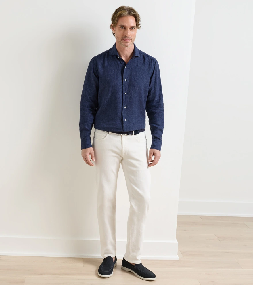 Crafted Woven Belt in Navy - Alternate Image 2